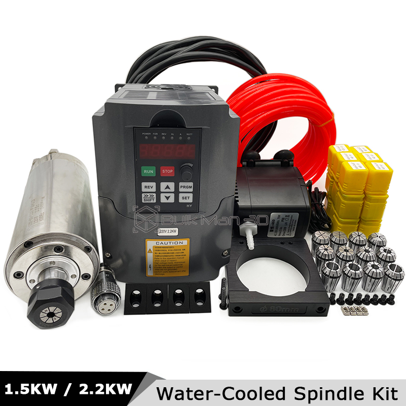 Kit de Spindle CNC Refrigerado - 2.2Kw Water Cooled Spindle Kit Vfd avaliação e preço